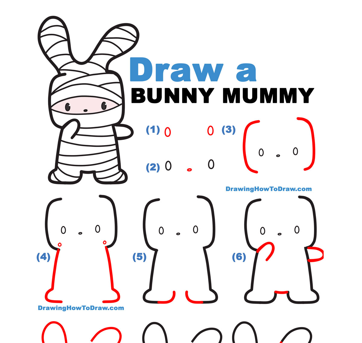 drawinghowto's tweet photo. How to draw a bunny mummy. The tutorial : https://t.co/lU4SzSpXXF

#howtodraw #drawinglessons #drawingforkids #drawingtutorial #kidsart #kidsdrawing #kidsdrawingclass #halloweenfun #drawingforchildren #halloweendrawing #halloweenart #halloweentutorial #halloweentutorials https://t.co/B6l9zweNGO
