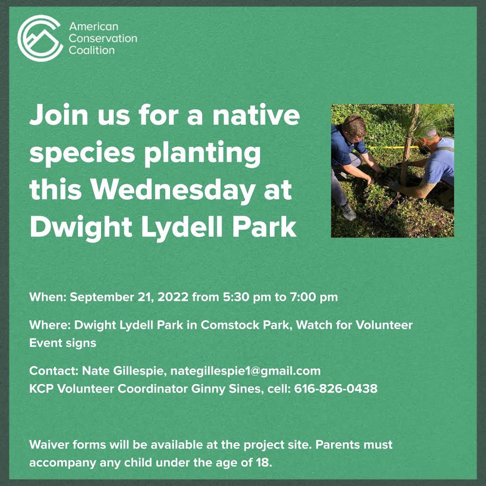 Join us tomorrow for a fun planting project at one of GR’s best parks tomorrow night! Food to follow!