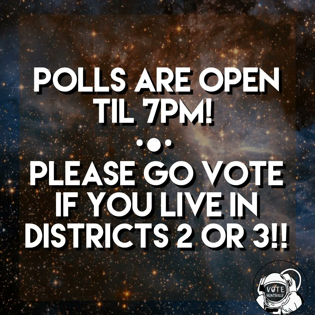 VoteHuntsville's tweet photo. GO VOTE https://t.co/hMKlErXymr