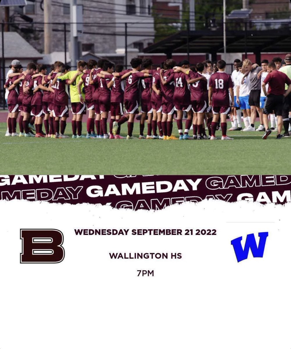 TOMORROW: Becton VS Wallington ⚽️
Come support the Boys Becton soccer team tomorrow at 7 pm at Wallington HS! 💪