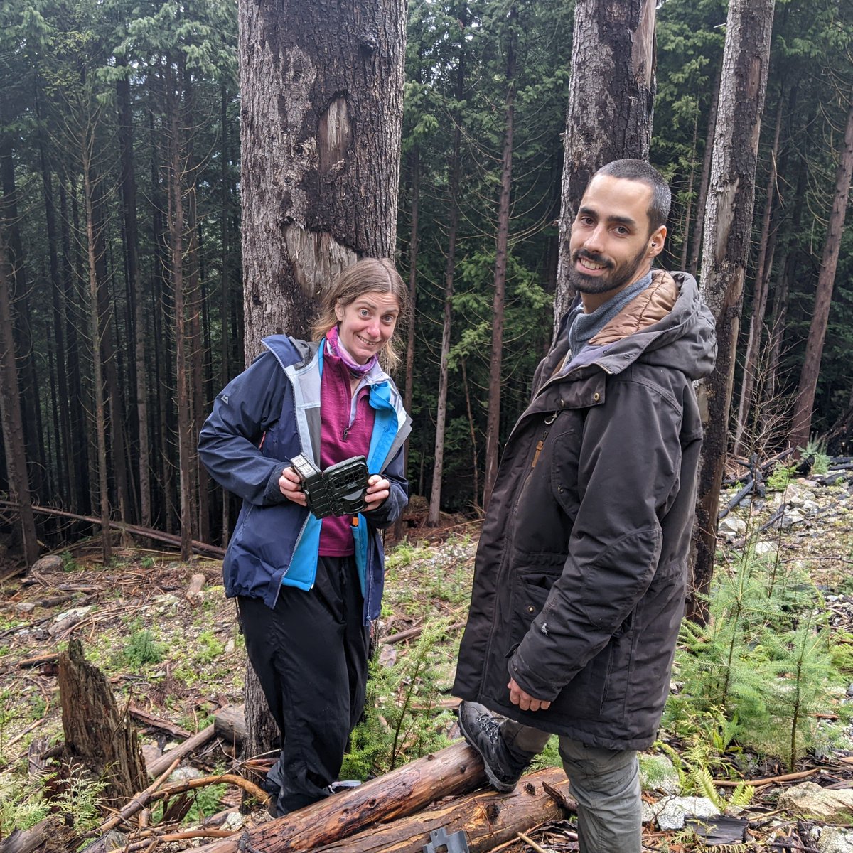 wildco_lab's tweet photo. It's #NationalPostdocAppreciationWeek and we're reflecting on how lucky we are to be working with these two #GreatPostdocs @GCurveiraSantos @solenemarion3! Stay tuned for some exciting outputs from their #wildlife #cameratrap research  #UBCNPAW https://t.co/s5GbCqzoKn