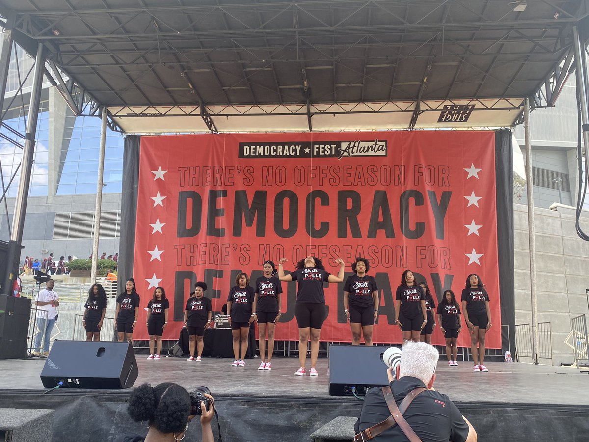 Such a pleasure to volunteer at the Democracy Fest ATL today!!