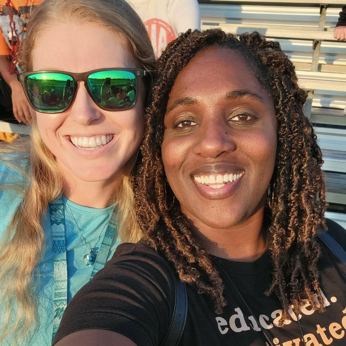 MrsHoyleScience's tweet photo. When your students ask you to come to their game, you go to the game! Watching some #SalemSharks football on this beautiful Tuesday evening!! @SalemSharkTank @caseybeachgirl https://t.co/3h2PySwEGl
