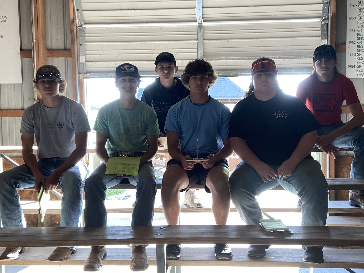 STC_FFA's tweet photo. - Livestock Judging - 

These 6 guys spent the day judging livestock at the South Central CDE day in Osceola. 

*results to come later this week https://t.co/AkEGaiYjgu