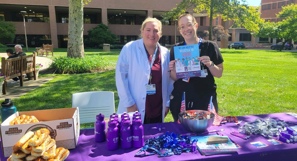 Got outside today to promote voter registration in our community!!!!!@Vot_ER_org @EinsteinEMed @EinsteinHealth