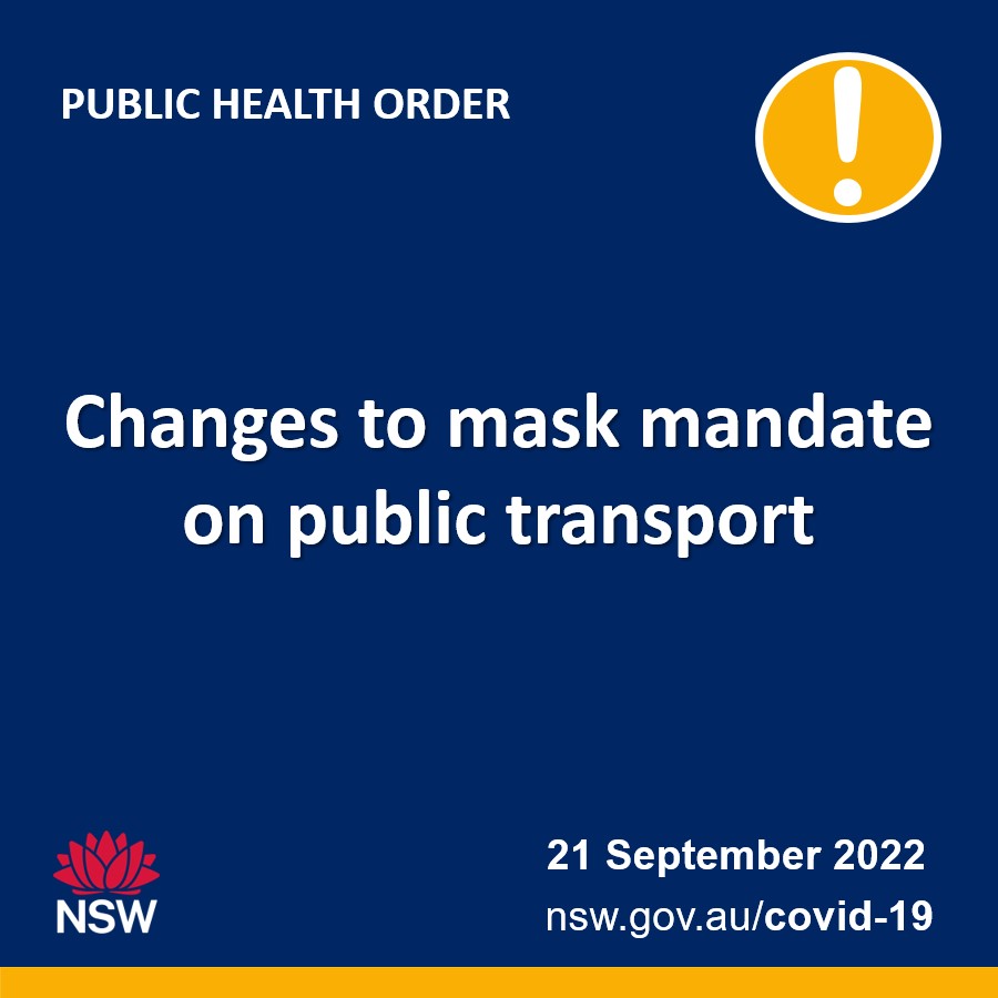 NSW Health on Twitter "From Wednesday, 21 September masks are no