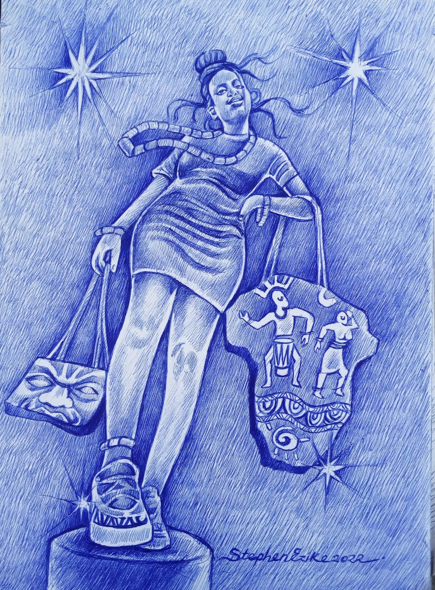 ezike1952's tweet photo. Radiance of our beautiful heritage.
A3
Ink on cartridge
2022
@stephenezike
.
#bicmasterchallenge
#bicmaster https://t.co/UfrTDjhs6W