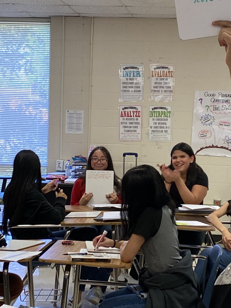 Students distill the meaning of “The Crossover” book by discussing in small groups.  They LOVED writing their thoughts on the whiteboard 🤣🤣
<a href="/MrJNickerson/">Jerome Nickerson</a> <a href="/PeregrinoNancy/">Nancy Peregrino</a> <a href="/ELAted_in_TX/">Dr. Michelle Becwar</a> <a href="/WitWisdomELA/">Wit & Wisdom English</a> @IB_MrsNelms