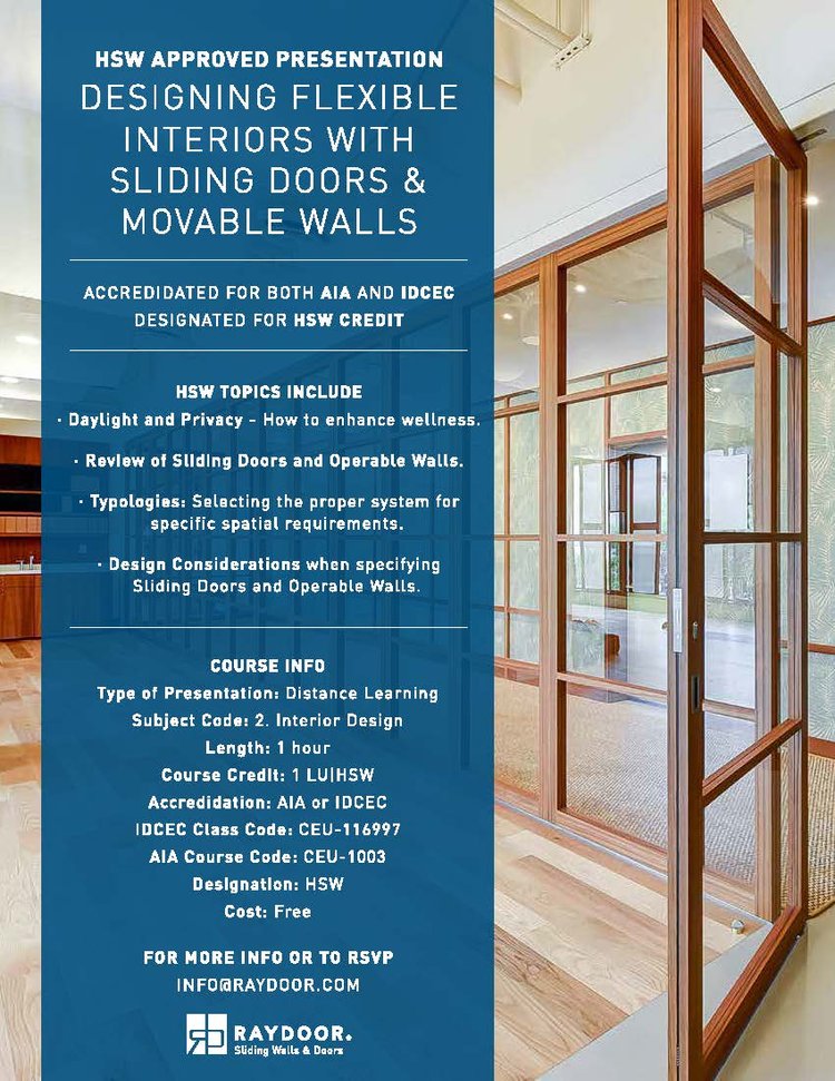 AIA_SFV's tweet photo. TOMORROW 1 LU/HSW: Flexible Interiors with Sliding Doors &amp; Movable Walls - https://t.co/e9VqavQQGL https://t.co/GeSoNCPSEq