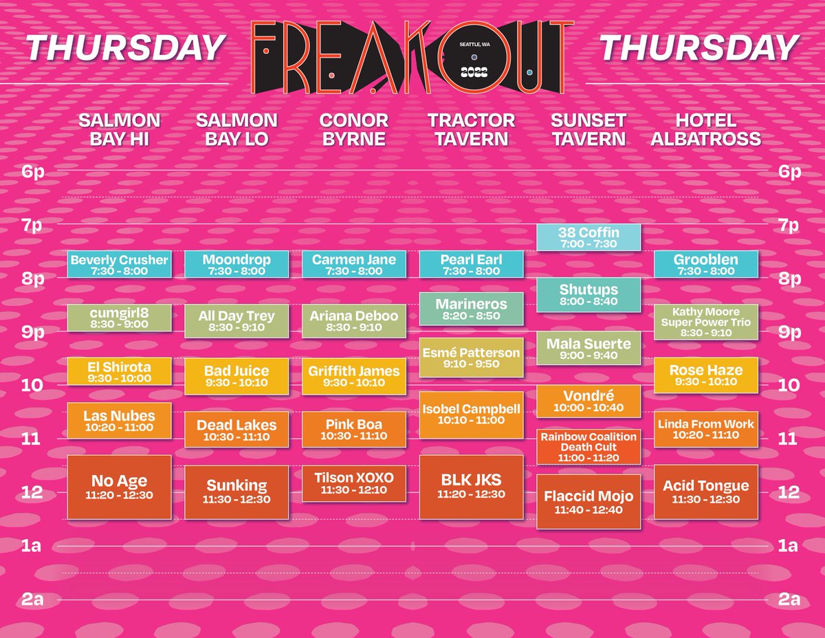 freakoutrecords's tweet photo. FREAKOUT FESTIVAL 2022 SCHEDULE OUT NOW 
Single day passes available now: https://t.co/E96ZDbe2Lo https://t.co/nT29Ymgb9O
