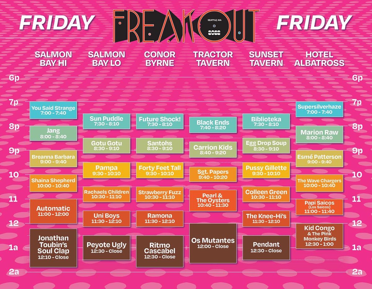 freakoutrecords's tweet photo. FREAKOUT FESTIVAL 2022 SCHEDULE OUT NOW 
Single day passes available now: https://t.co/E96ZDbe2Lo https://t.co/nT29Ymgb9O
