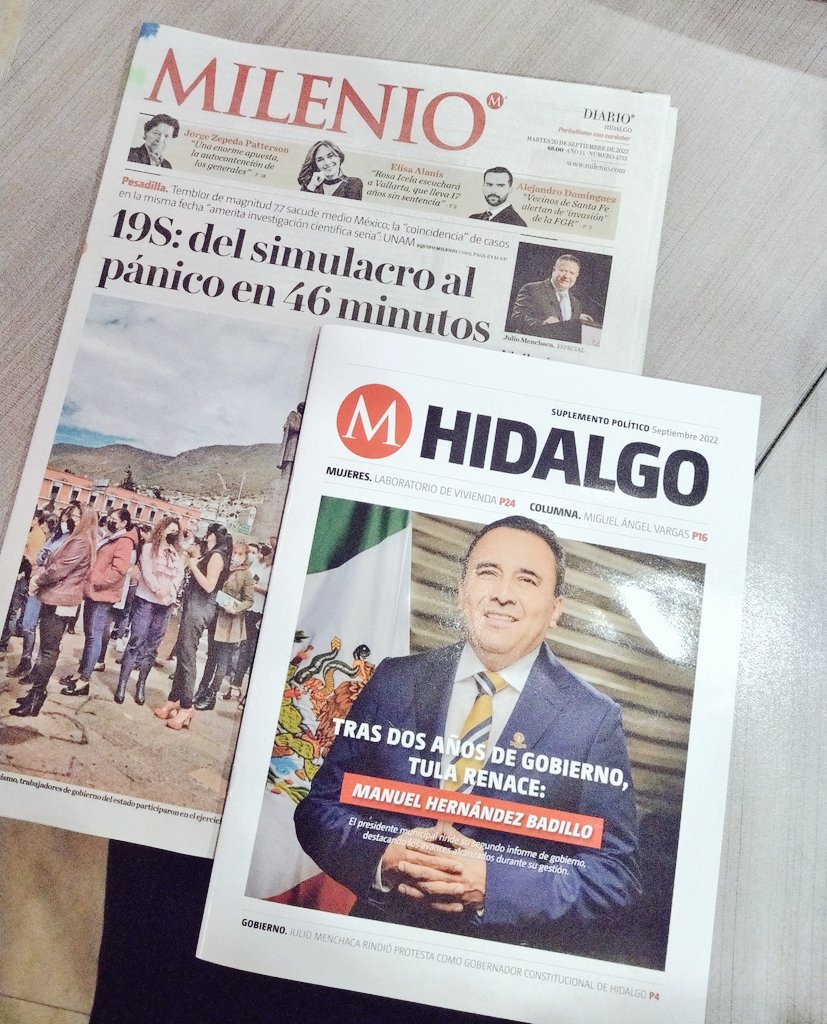 laloflu's tweet photo. No dejes pasar tu revista #MHidalgo del mes de septiembre con la edición diaria de @MilenioHidalgo 👇🏻✍🏻📸 https://t.co/3nqWZP4VTy