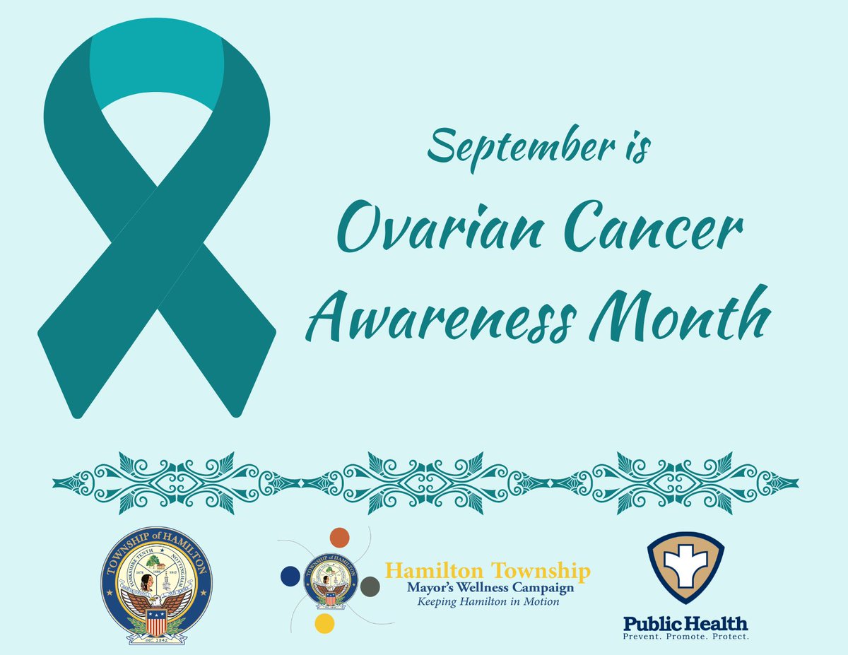 September is National Ovarian Cancer Awareness Month. While ovarian cancer is the 11th most common cancer among women, ovarian cancer is the fifth leading cause of cancer-related death among women. Early detection, diagnosis, and treatment are the keys! @AmericanCancer