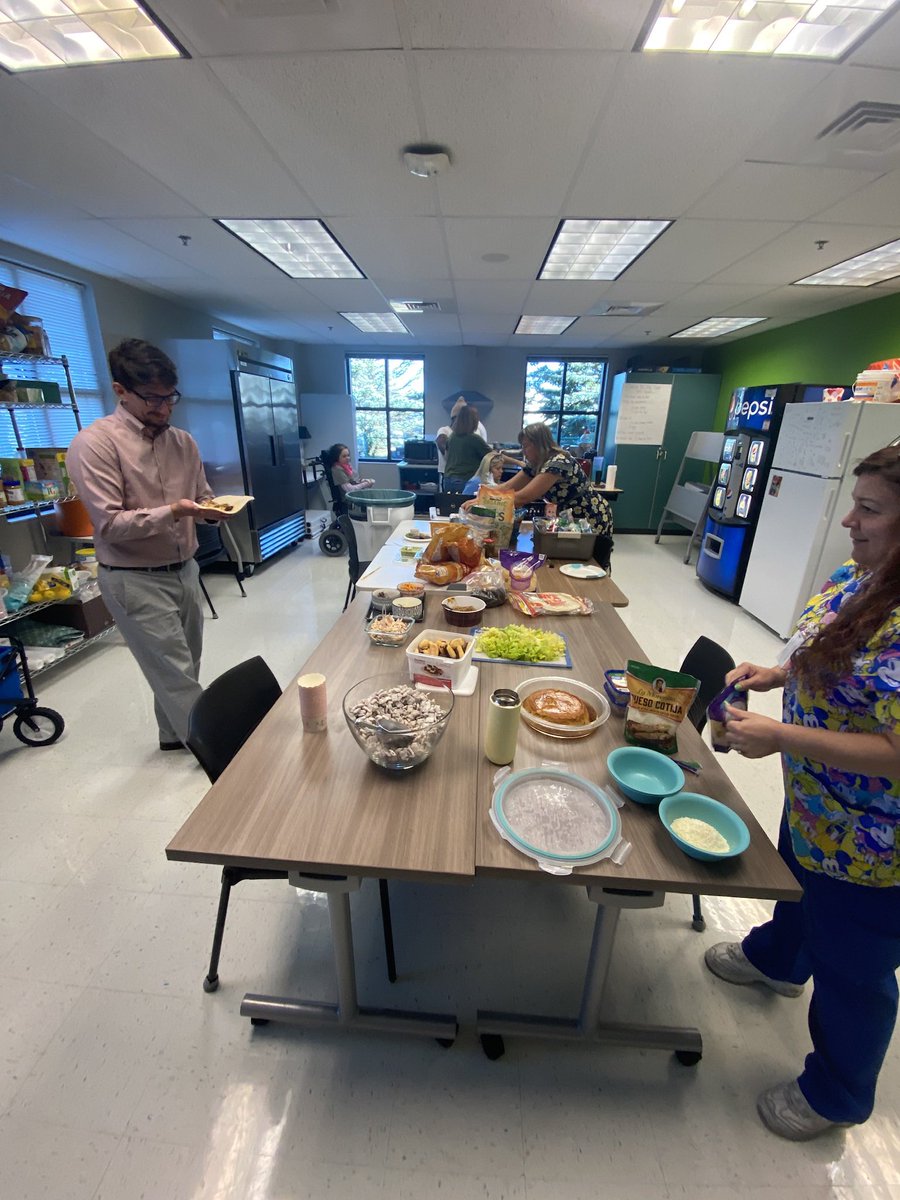 OlenAcademy's tweet photo. What a great staff potluck inspired by Hispanic Heritage Month! https://t.co/FRT75es5Ua