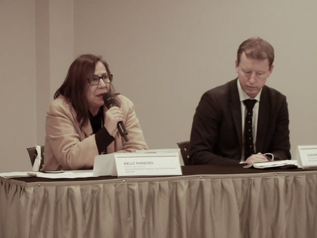 Nelly Paredes, directora ejecutiva (e) del Serfor, dio la bienvenida a los delegados de los países de Latinoamérica al Taller Regional de Orientación de la CITES sobre Estrategias de Reducción de la Demanda para Combatir el Comercio de Especies Incluidas en los Apéndices CITES.
