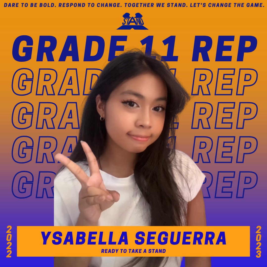 cdustandparty's tweet photo. The time has finally come for us to reveal your candidates running under the might banner of STAND Party! 

Standing with you, by you, and for you, here are your Grade 11 Representatives!

💙🧡

#STAND2022
#iStandWithSTAND https://t.co/YhhrzsVUnR