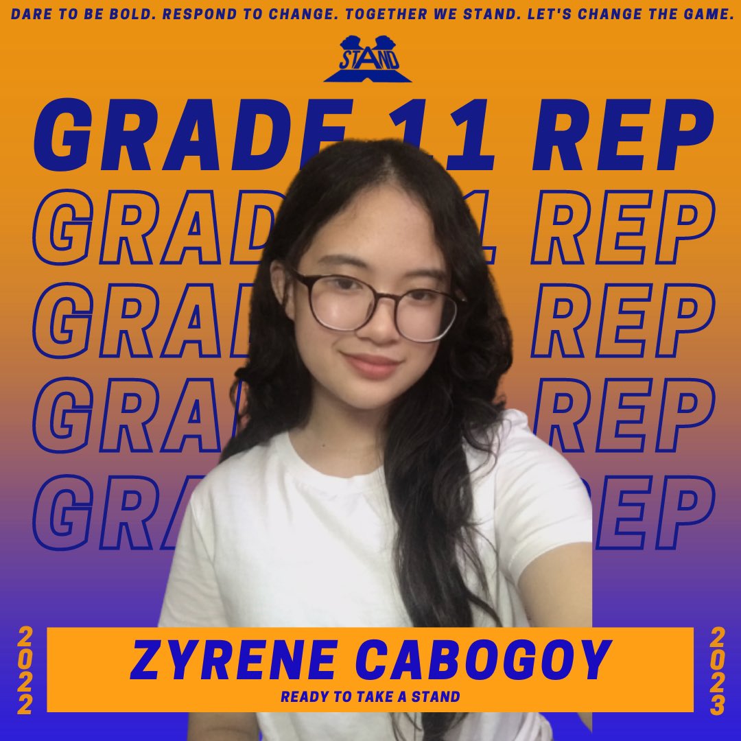 cdustandparty's tweet photo. The time has finally come for us to reveal your candidates running under the might banner of STAND Party! 

Standing with you, by you, and for you, here are your Grade 11 Representatives!

💙🧡

#STAND2022
#iStandWithSTAND https://t.co/YhhrzsVUnR
