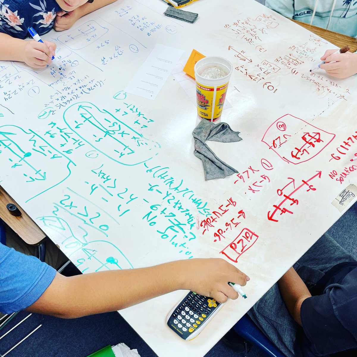 Somethings just make sense in a classroom, and this one surprised me today. Collaborative team whiteboards are awesome! Loved seeing these in 8th grade math today. <a href="/bwoods05/">Brandi Woods-Chappell</a> <a href="/kerudolph/">Katie Rudolph</a> #differencemaker