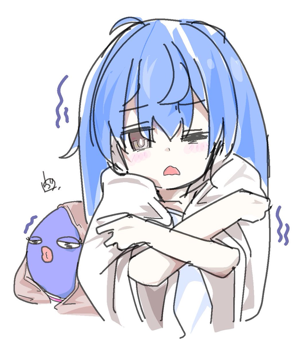 「おはようなぎ.:ϵ(  =Θ=)϶:. さむっ#音街ウナ 」|ヴォルさん.⚡️✌︎('ω'✌︎ )⚡︎のイラスト