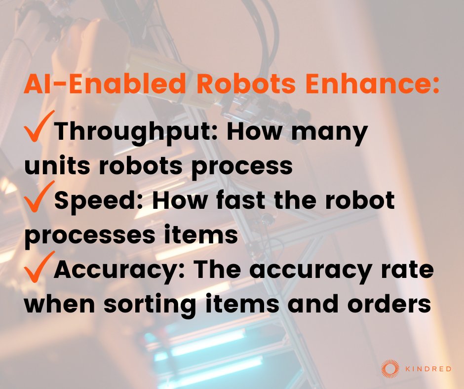 kindredai's tweet photo. Robots capture and report on metrics valuable to Parcel, post &amp; e-commerce companies including:

•Throughput: Number of units robots process
•Speed: Rate the robot processes items
•Accuracy: The accuracy rate when sorting 

Learn more: https://t.co/31FEgXgw1C https://t.co/8ricLwRopm