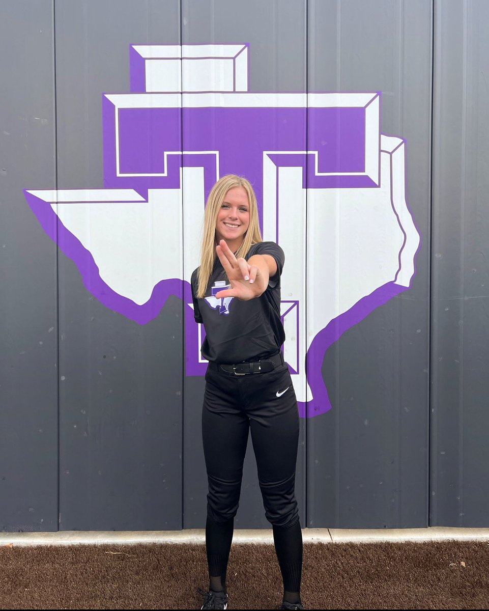 I’m super excited and blessed to announce that I have verbally committed to play division 1 softball at Tarleton State University! Thank you to all of my coaches along the way, all of you have added something to this process. Go Texans!!💜🤍 <a href="/TarletonSB/">Tarleton State Softball</a> #bleedpurple