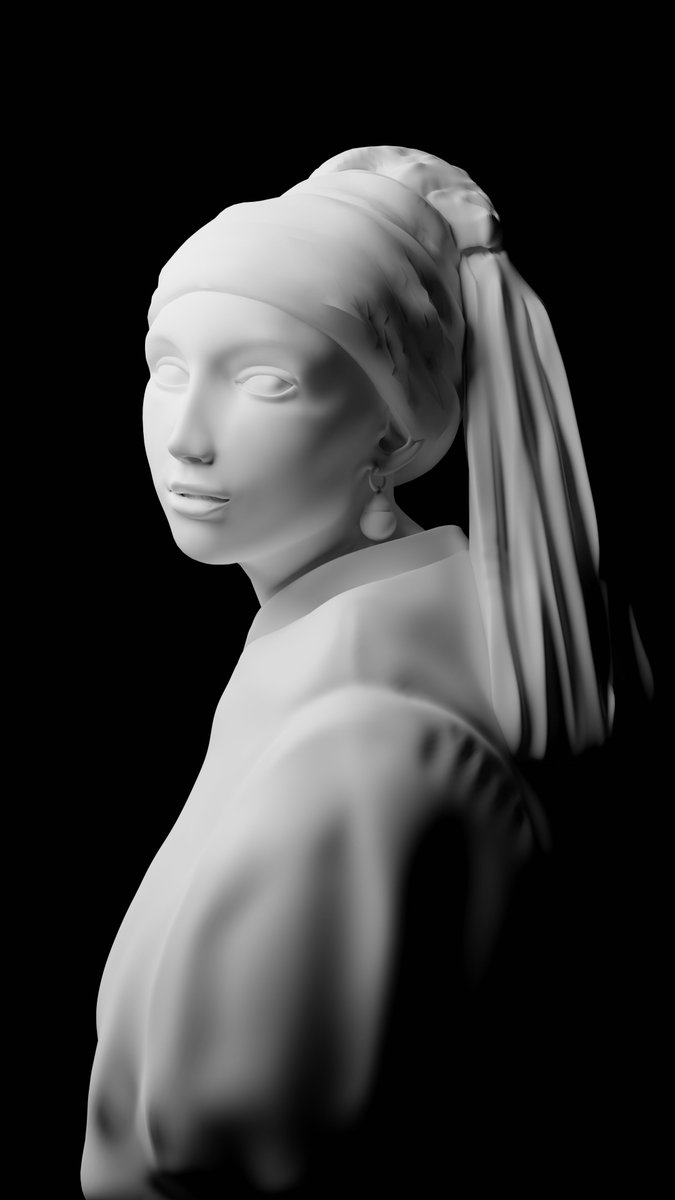 CGJackB's tweet photo. Ode to Johannes Vermeer's Girl with a Pearl Earring.
#b3d #Blender3d #art #blendercommunity #blenderartist #dutchspirit https://t.co/bkcjTSrKSl