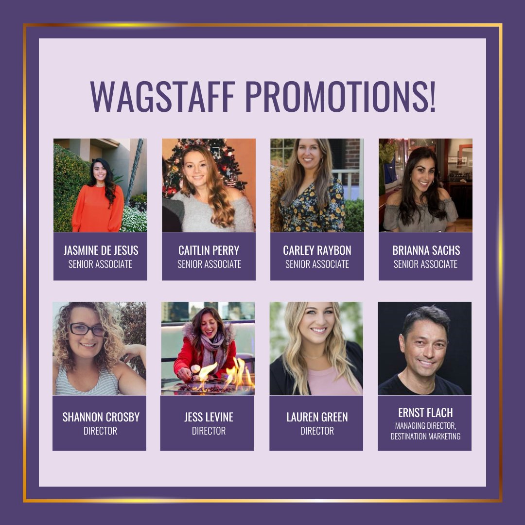 We're thrilled to announce several #TeamWagstaff promotions this month!