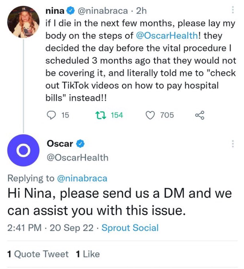 JPHilllllll's tweet photo. Great healthcare system we got where you need to call your provider out in Twitter then haggle in the DMs https://t.co/I9OoiwvdqB