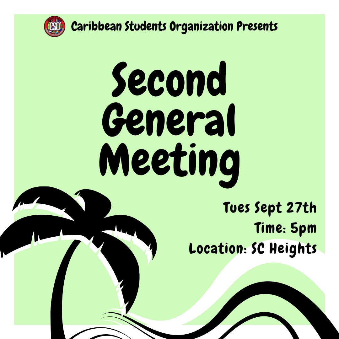 Join us next Tuesday for our Second General Meeting in SC Heights!