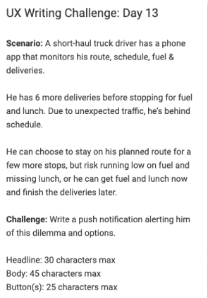 esierr1's tweet image. Day 13 of the #DailyUXWritingChallenge

#UserExperience #UIUXDesign #UXWritingChallenge