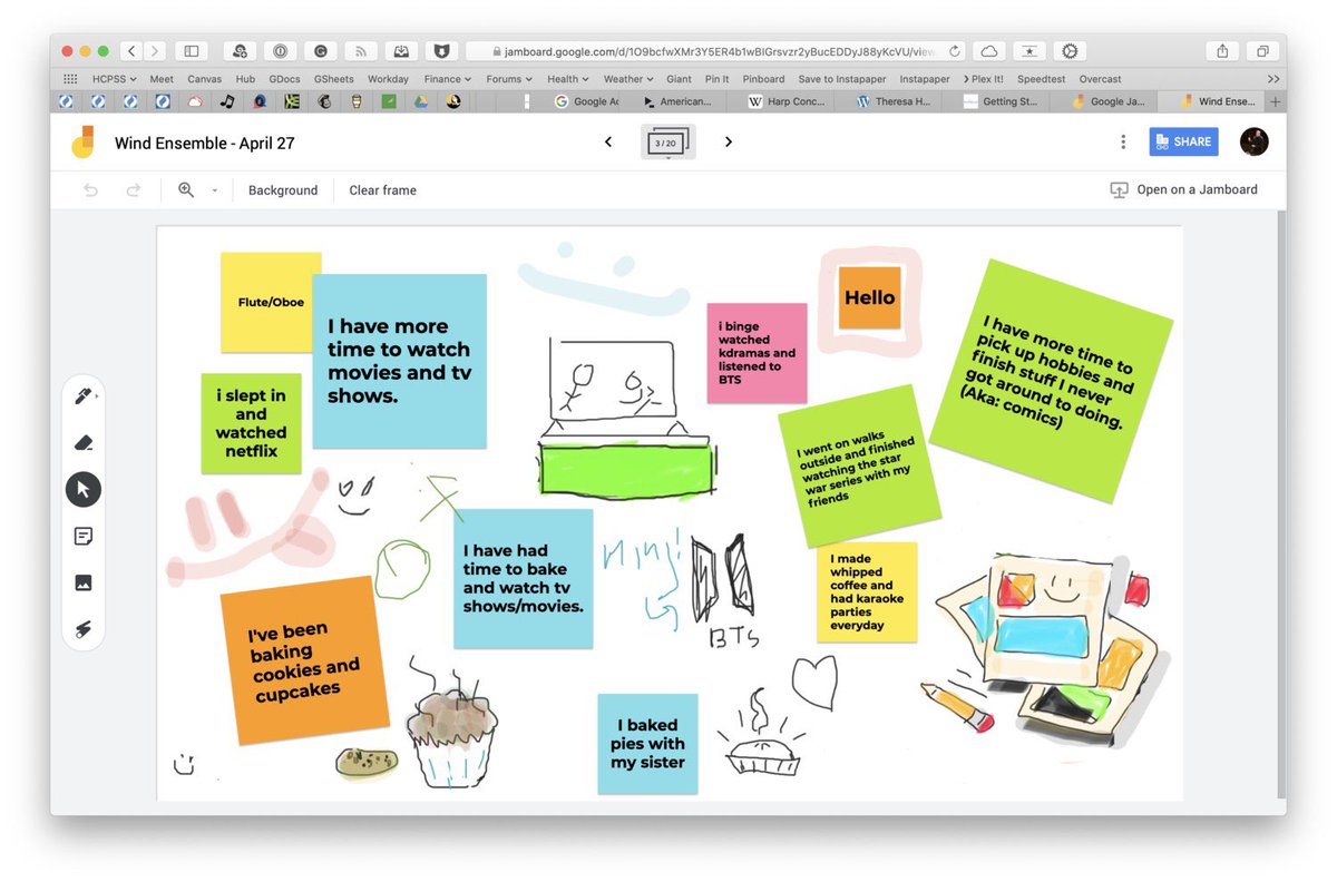 MrJayToday's tweet photo. I use Jamboard to connect with my students! It is a great way for them to use technology to answer questions, provide ideas, and show without speaking in class #CI5307 @tsmitner https://t.co/kIpydbgBkk
