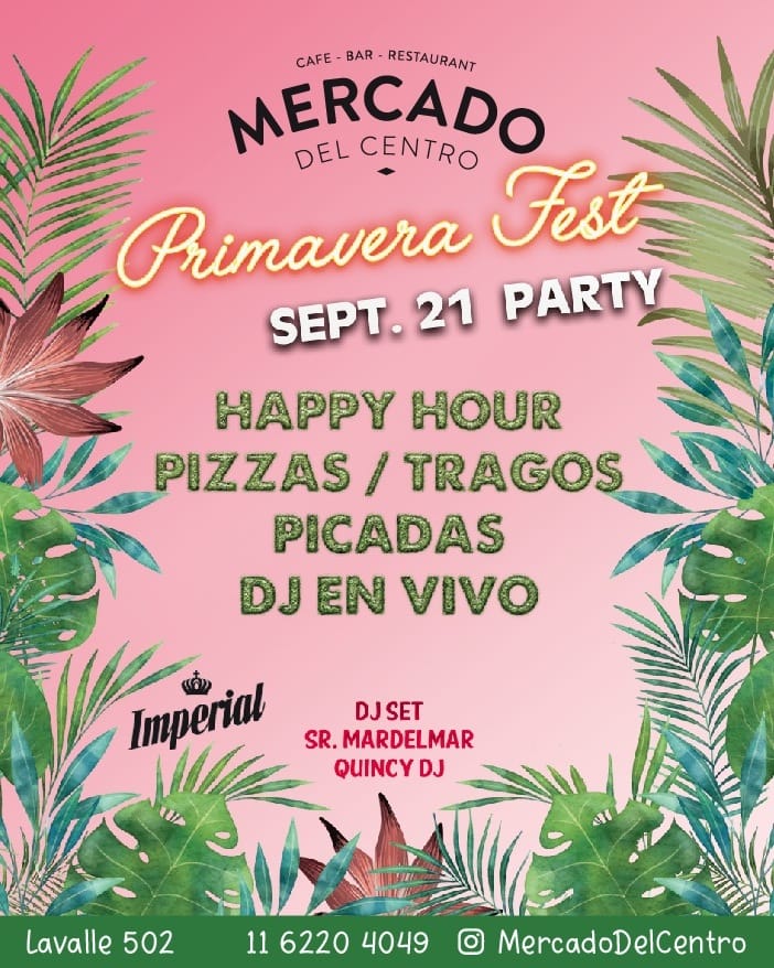 SrMardelmar's tweet photo. MIERCOLES 21
PRIMAVERA FEST
¡Vamos a estar musicalizando @MercadoCentro junto a Claudio Quincy!!
Les agradecería mucho un RT.
¡El Microcentro vive!!! https://t.co/1mqaPvFeB8