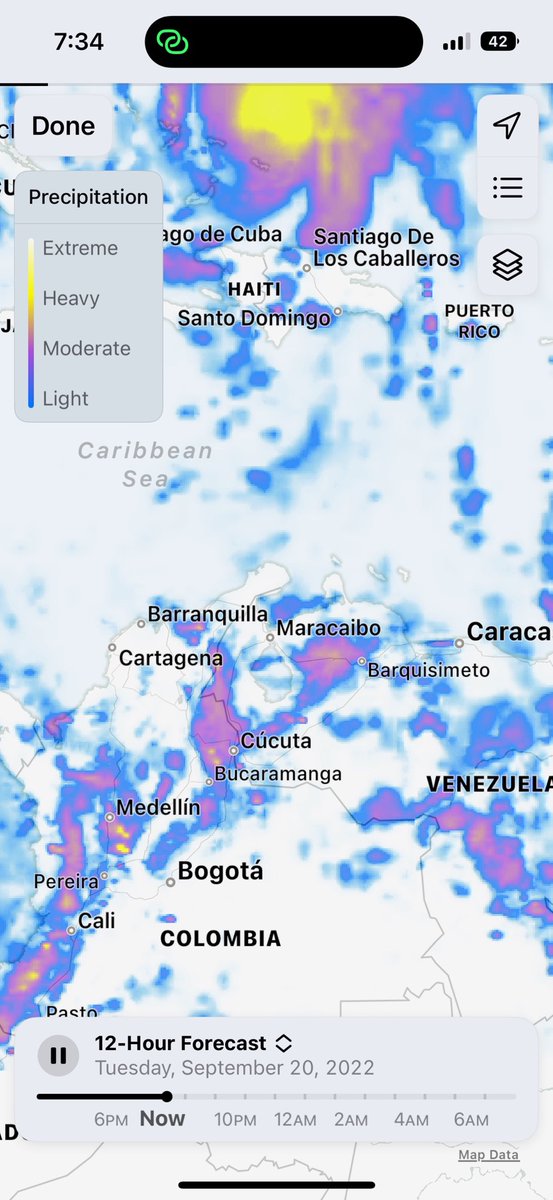 Pogue's tweet photo. Remember when Apple bought Dark Sky, the amazing hyperlocal weather app? Now we know why… Big chunks of Dark Sky are reborn in the iOS 16 Weather app. https://t.co/rPVlRAw2gF