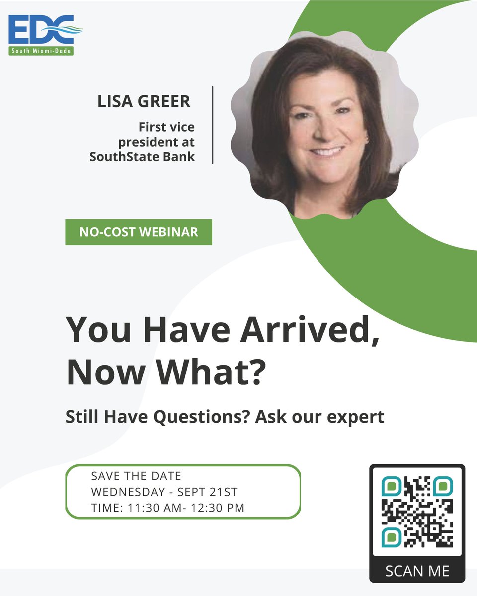 SouthDadeEDC's tweet photo. SMALL BUSINESS FINANCES:  YOU HAVE ARRIVED....now what? - https://t.co/zkAg8bciOv https://t.co/YNrWX5CRzl