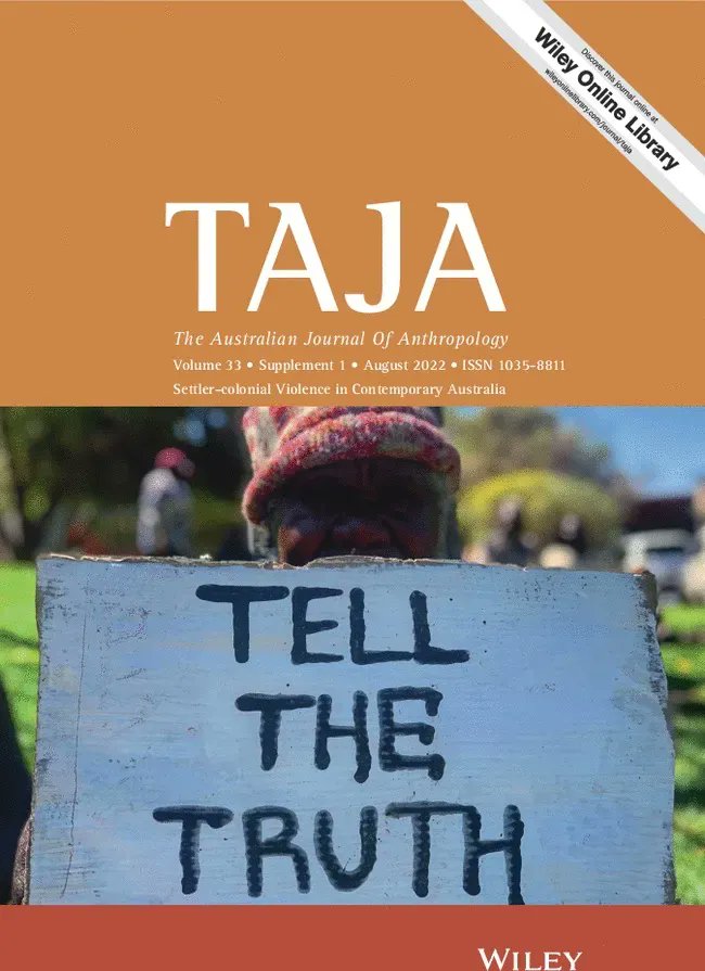 As the coronial inquest continues, @JournalTaja's special issue responds to Kumanjayi Walker's death & settler-colonial violence. Thanks to guest editor Yasmine Musharbash and all contributors for this powerful & essential collection. buff.ly/3BxKpzH #justiceforwalker