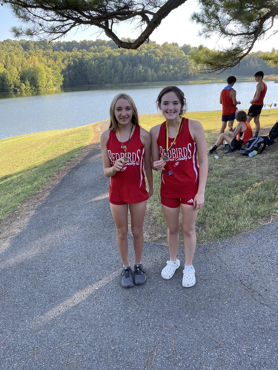 Congratulations to Libby Berthoux and Macy Stone for medaling at the Goreville Invite today. #wfredbirds