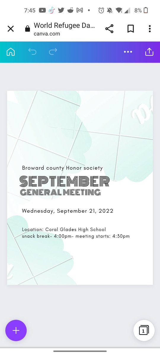 Remember tomorrow is our first general meeting! We hope to see you there🤗