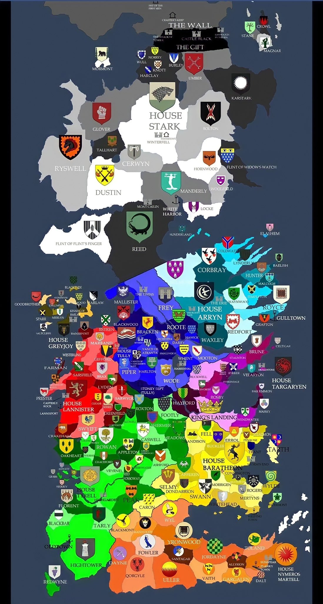 Westeros Detailed Map