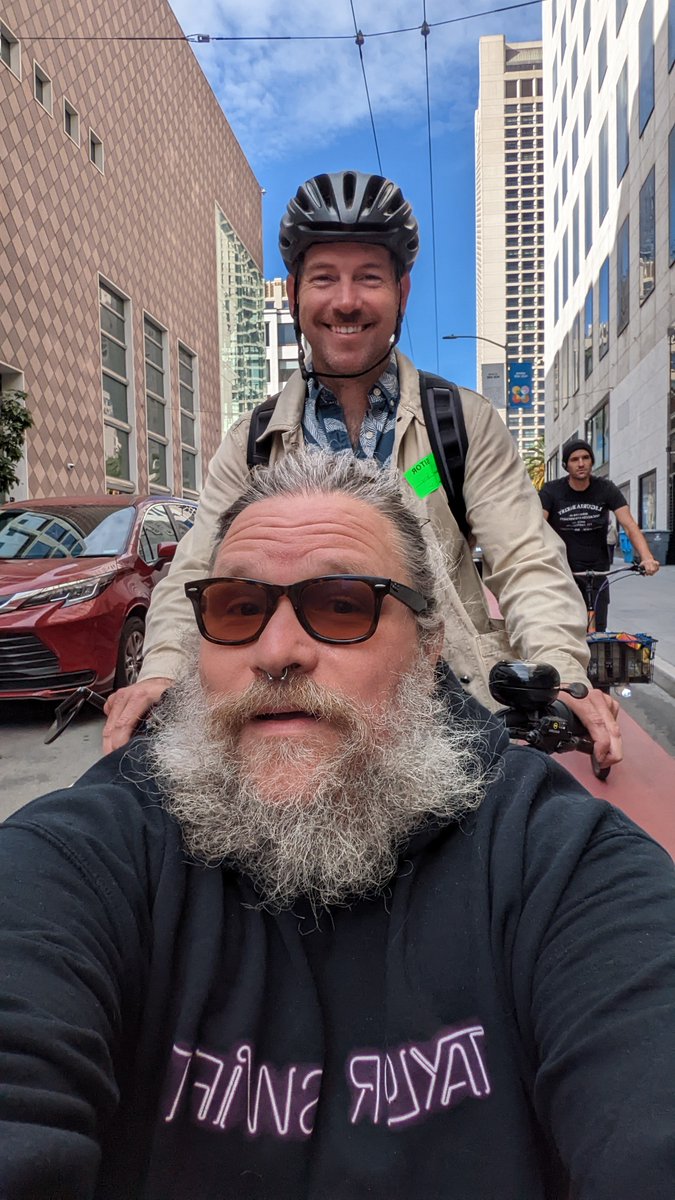 I had a procedure/test done hella early this morning (butt stuff) and my pals <a href="/lukespray/">Luke Spray</a> and <a href="/meinsheepscloth/">Michael Connolly</a> came to get me with Dim Sum and I got to ride home in Luke's Urban Arrow and I was a little loopy and you should be so lucky to have friends like mine.