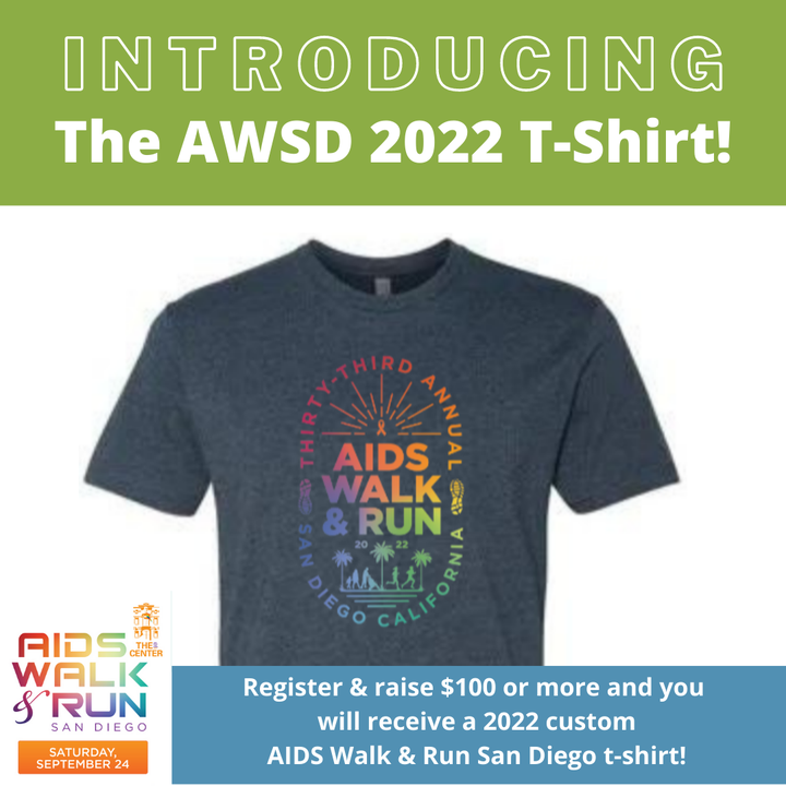 LGBTCenter's tweet photo. ✨ 👕 Introducing our 2022 AIDS Walk &amp; Run t-shirt! To get yours, register at https://t.co/Kvd8ERp85T and raise $100 or more! Reach out to family &amp; friends for support and before you know it, you'll be lookin' good in your fabulous #AWSD T-shirt! 

🔗 https://t.co/Kvd8ERp85T https://t.co/imINONqQ66