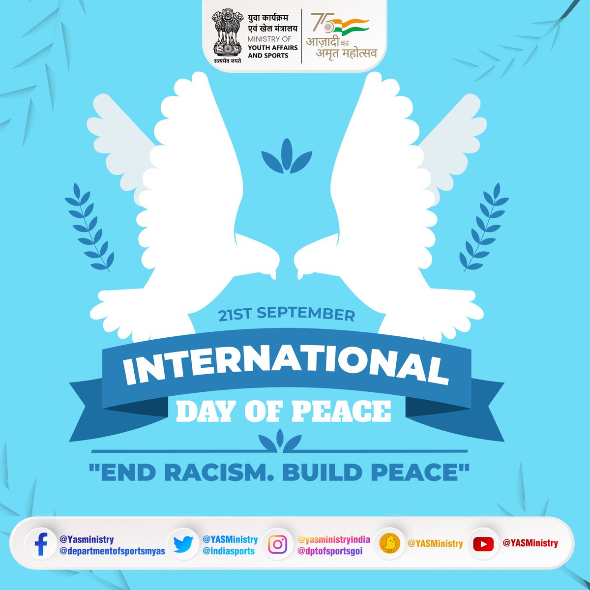 Peace, in all its forms, holds the power to build a world where every person can flourish against the backdrop of a violence-free &amp; discrimination-free environment. 

This #InternationalDayOfPeace, let us commit to peace while giving our best to overcome all kinds of differences.