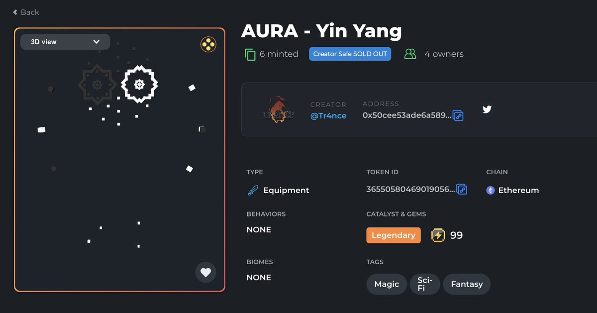 tr4nceNFT's tweet photo. IF all LEGENDARY AURA 🔥 sold out until Sept 25th, we will raffle this 99 POWER, AURA - Yin Yang, to a LUCKY #SandFam who bought a LEGENDARY AURA in this promotion.

may the TR🔥NCE be with you all! https://t.co/eMrTZOyowG