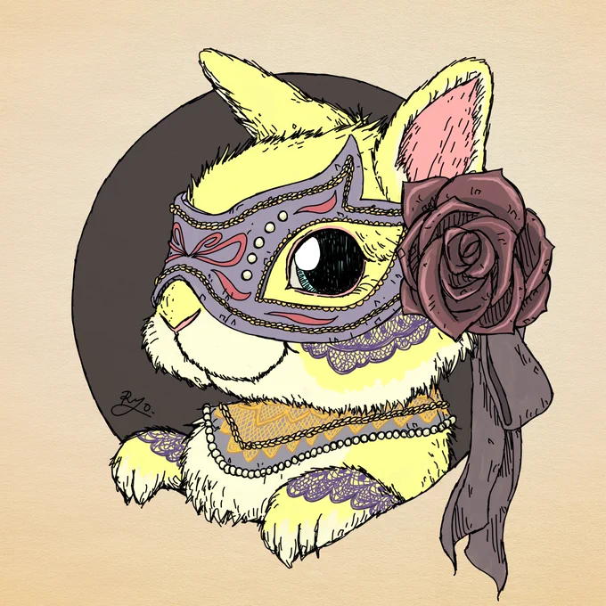 HelloToday's #cryptoluckybunny is...『Crypto lucky bunny』 No.10 MasqueradeOwned by ly on secondary sale at 0.007 ETH on Polygon#Masquerade #マスカレード #うさぎ #NFT#nftcollector#NFTCommunity #NFTartist  #NFTs #NFTcollectibles  