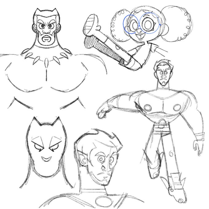 Cool down doodles for tonight 