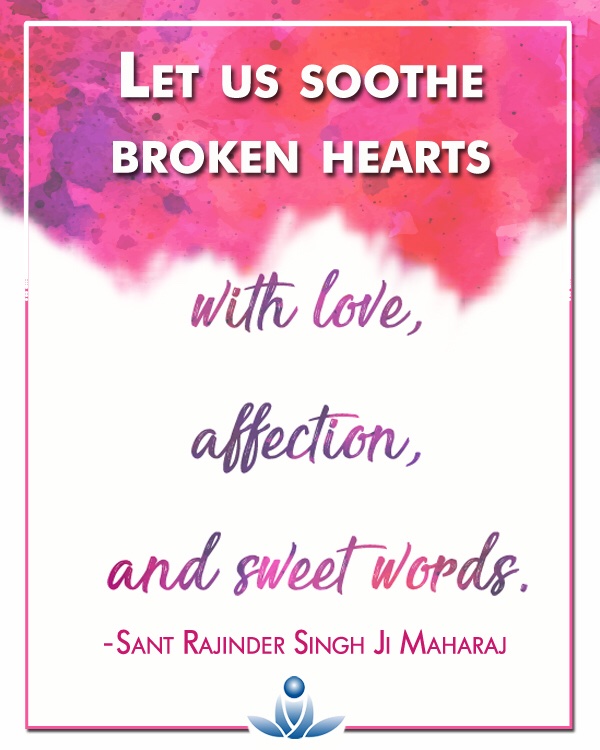 SOSmeditate's tweet photo. “Let us soothe broken hearts with love, affection, and sweet words.”
- Sant Rajinder Singh Ji Maharaj

#SantRajinderSinghJiMaharaj #EnlighteningQuoteOfTheDay #QuoteOfTheDay #QOTD #SantRajinderSingh #Spirituality #Love #ScienceOfSpirituality #BeGoodDoGoodBeOne https://t.co/j6hl9evILv