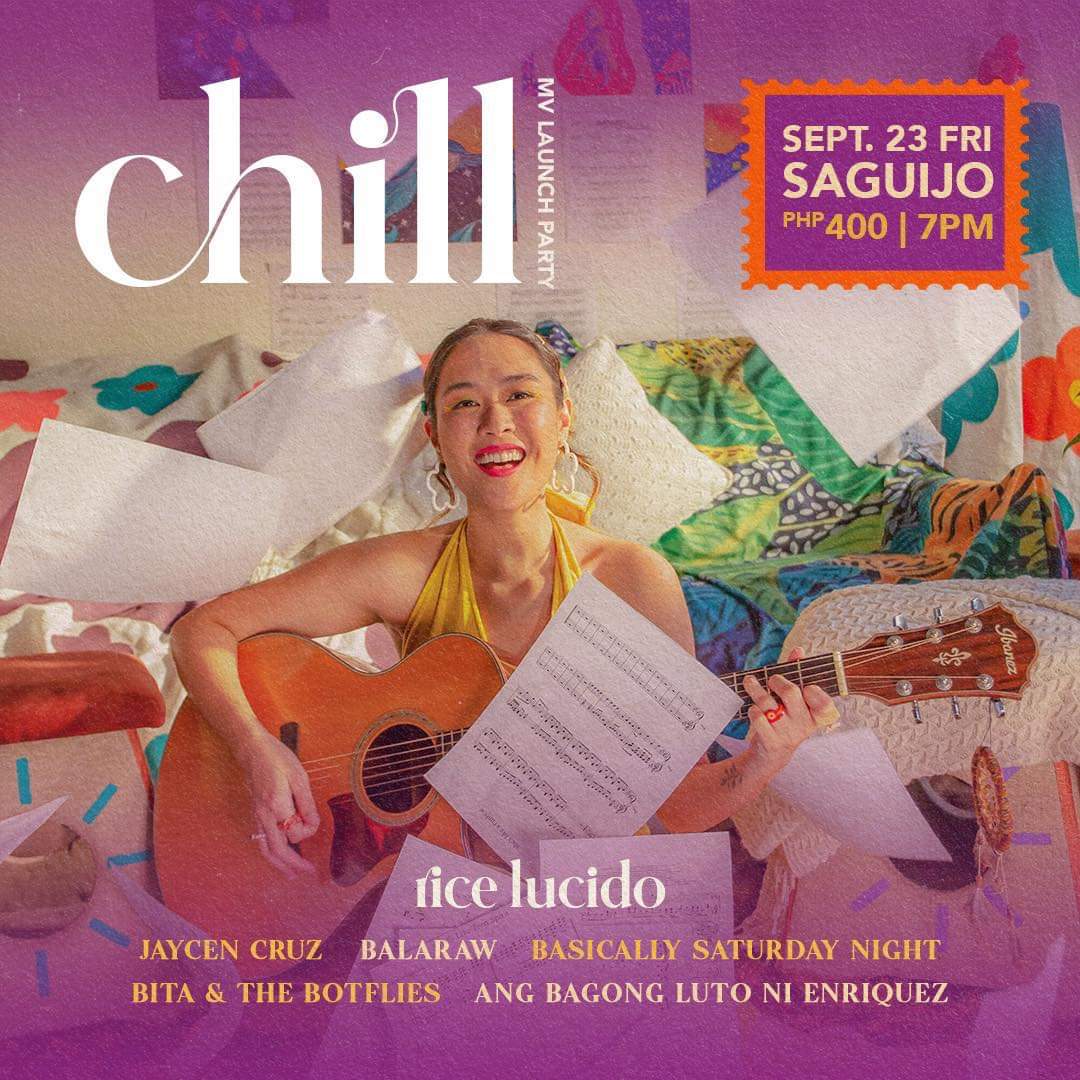 BalarawMusic's tweet photo. Hi! We'll be joining @ricelucido on her Chill MV Launch this Friday sa Saguijo 🖤 kita kits! https://t.co/YT9mLazbW9