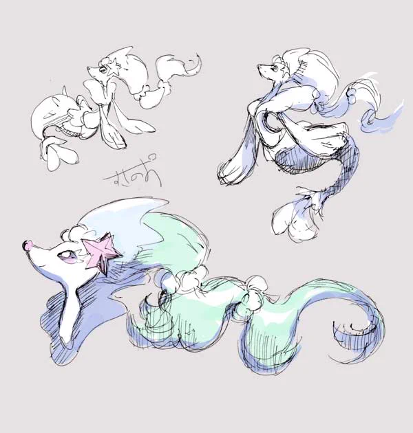 アシレーヌ、スケッチ練習(2020頃)#Primarina 