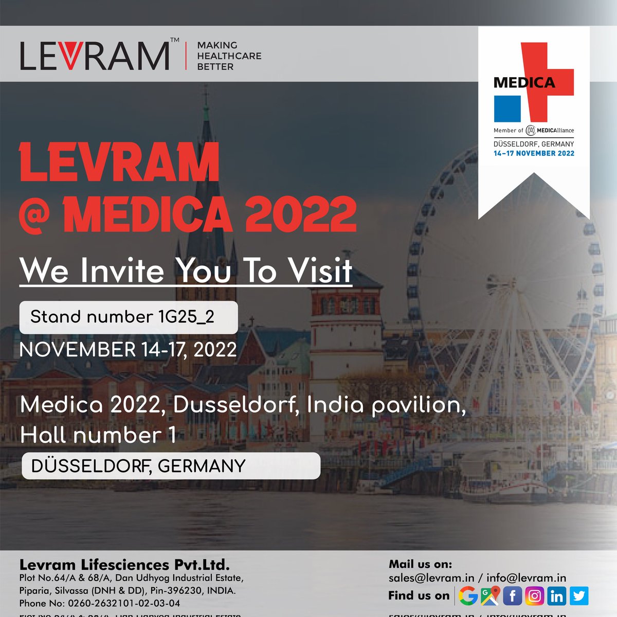 LEV_RAM_'s tweet photo. WE ARE EXHIBITING! You can join us there at stand 1G25_2. VENUE - Medica 2022, Dusseldorf, Indian Pavilion, Hall number 1,DUSSELDORF, GERMANYMARK THE DATE- November 14-17, 2022
#LEVRAM #EXHIBITION #MEDICA2022 #productdisplay #diagnostic #healthcare #laboratory #bct #Germany https://t.co/ubL9FRWO7N