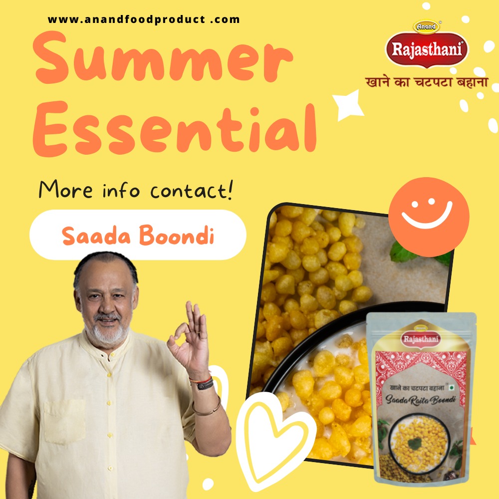 AnandFoodIndia's tweet photo. Anand's saada Boondi gives an unmatched taste that entices and pleases all food buffs. These snacks are seasoned with the unique combination of recipes and ensure lip smacking taste. 

Visit on - https://t.co/oqSukweXjk

#AnandFoodProducts #saadaboondi #crunchysnacks #crisp https://t.co/fu8BG5RysF