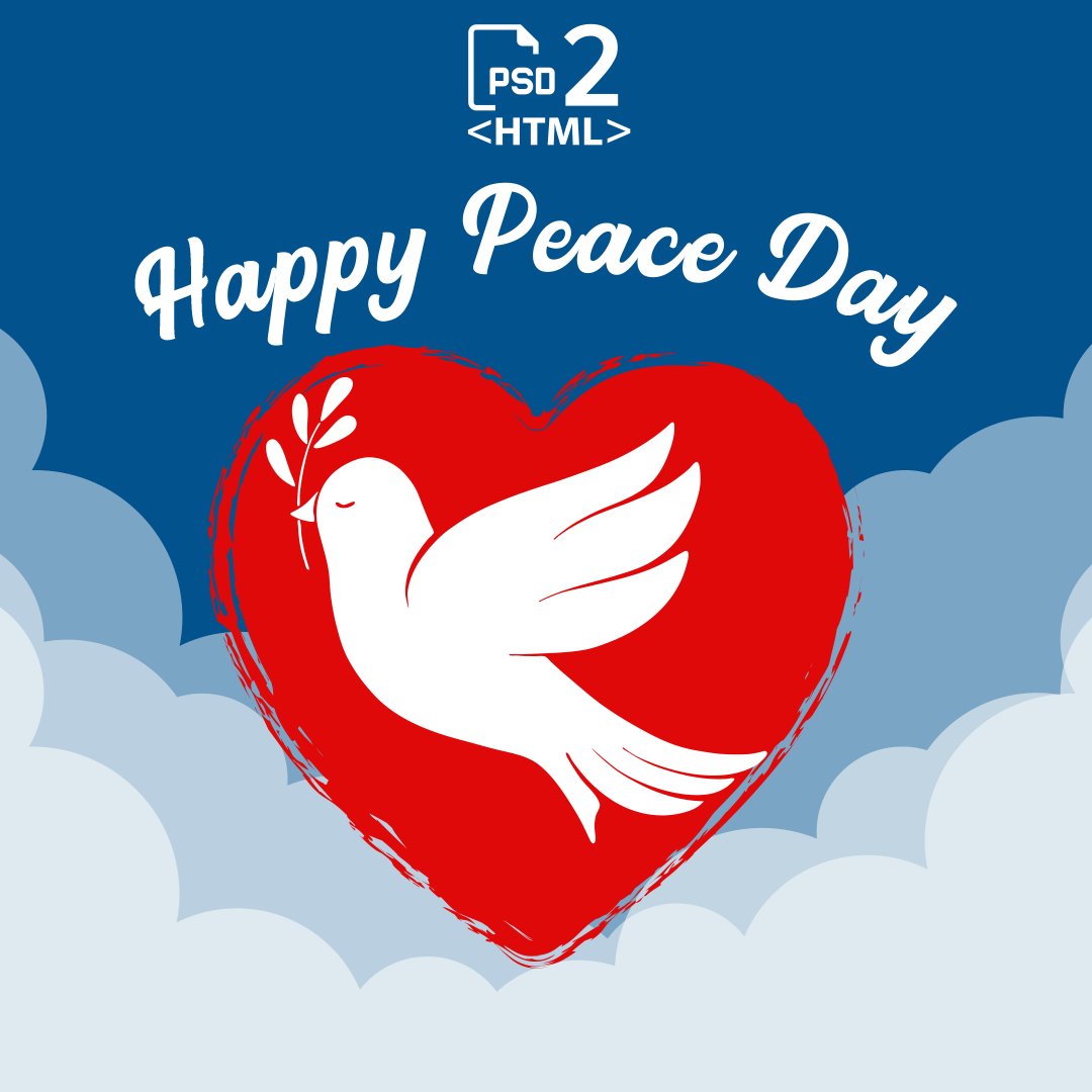 psd2htmlorg's tweet photo. It is never too late to imbibe the most gratifying #peace lessons in our lives!

Happy International Peace Day!

#internationalpeaceday #internationaldayofpeace #peaceday #peaceday2022 https://t.co/qajWN0zLpy